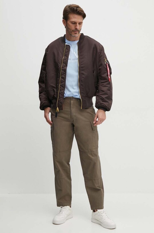 Двостороння куртка-бомбер Alpha Industries MA-1 100101.696 коричневий AW23