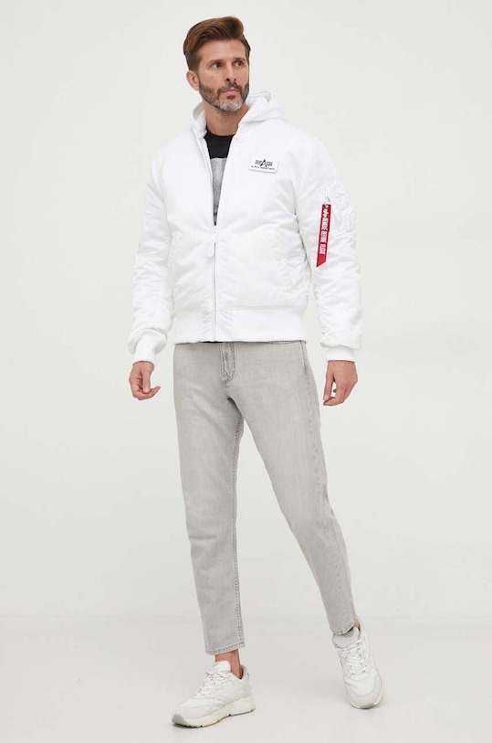 Bomber bunda Alpha Industries MA-1 ZH Back Print 128113.92 bílá AW24
