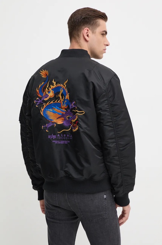 Alpha Industries kurtka bomber MA-1 Dragon EMB bez kaptura czarny 138103.03