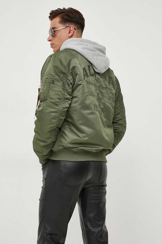Μπουφάν bomber Alpha Industries MA-1 ZH Back EMB πράσινο 138105.01