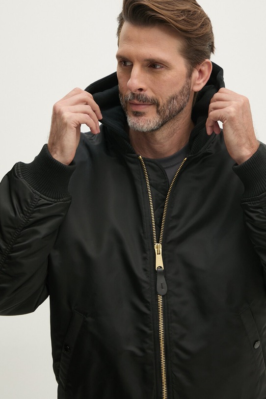 Alpha Industries geaca bomber MA-1 ZH Back EMB negru 138105.697