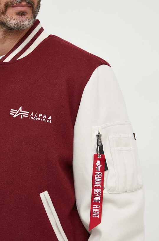 Куртка-бомбер Alpha Industries Varsity Air Force Jacket 138107.184 бордо