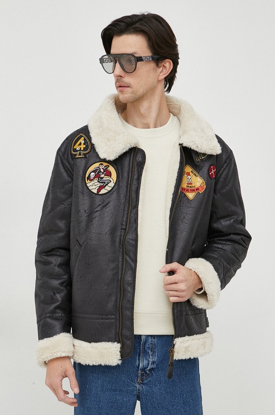 Alpha Industries rövid kabát B3 FL Custom enyhén szigetelt fekete 138120.03