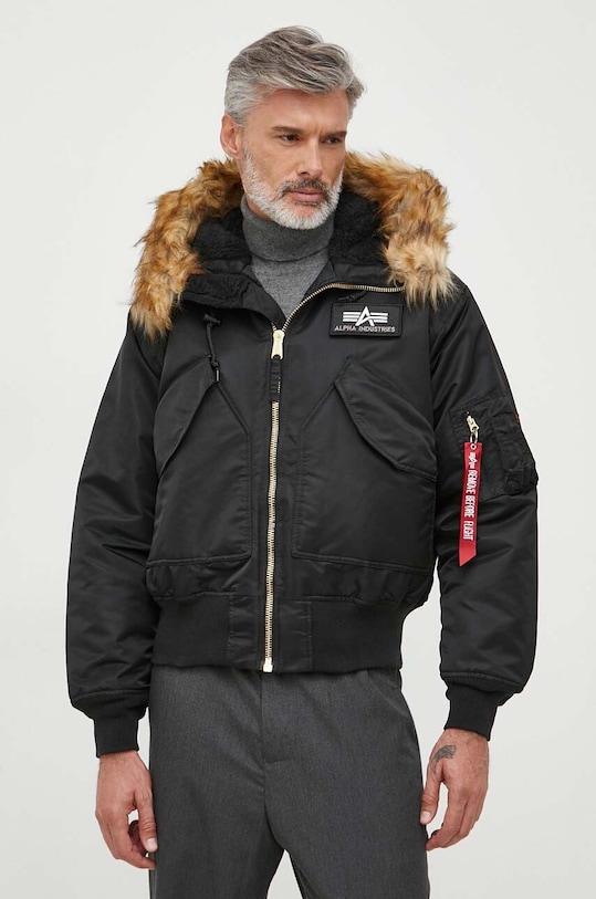 Alpha Industries kurtka 45P Hooded pozostałe czarny 144103.03