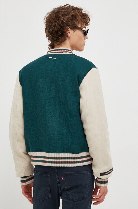 Îmbrăcăminte Filling Pieces jachetă bomber din lână Varsity Jacket 78616982011 verde