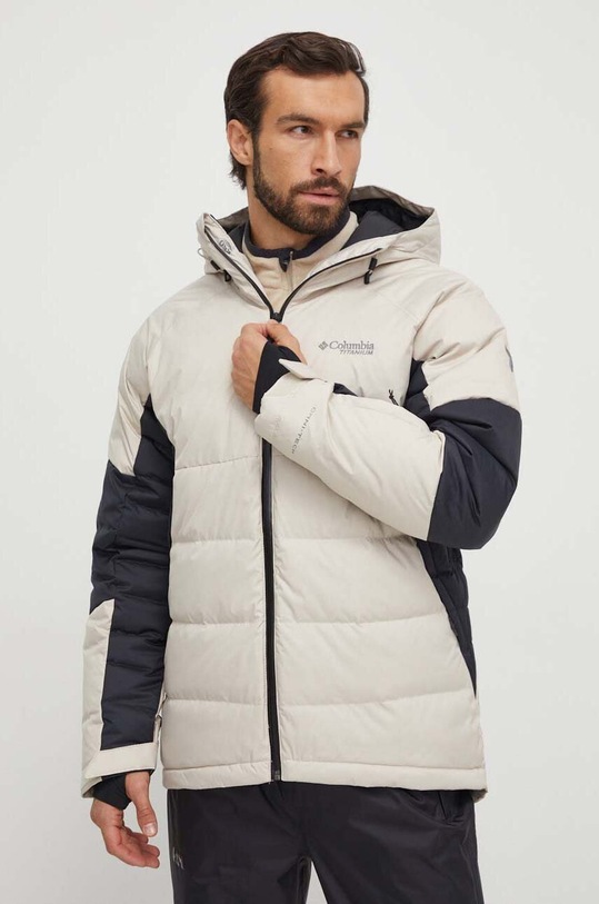 Columbia kurtka puchowa Roaring Fork sporty zimowe beżowy 2050631
