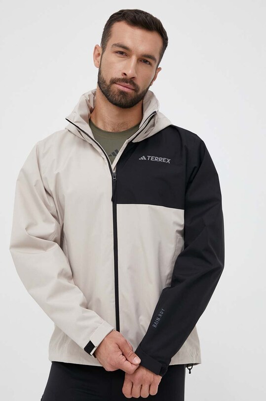 adidas TERREX geacă de ploaie Multi RAIN.RDY cu captuseala bej IP3837