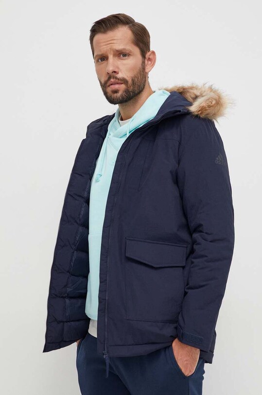 adidas geacă cu captuseala bleumarin IK0552