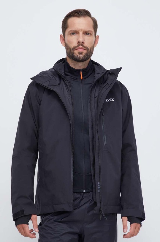 adidas TERREX geacă sport Xperior RAIN.RDY cu captuseala negru IB4220