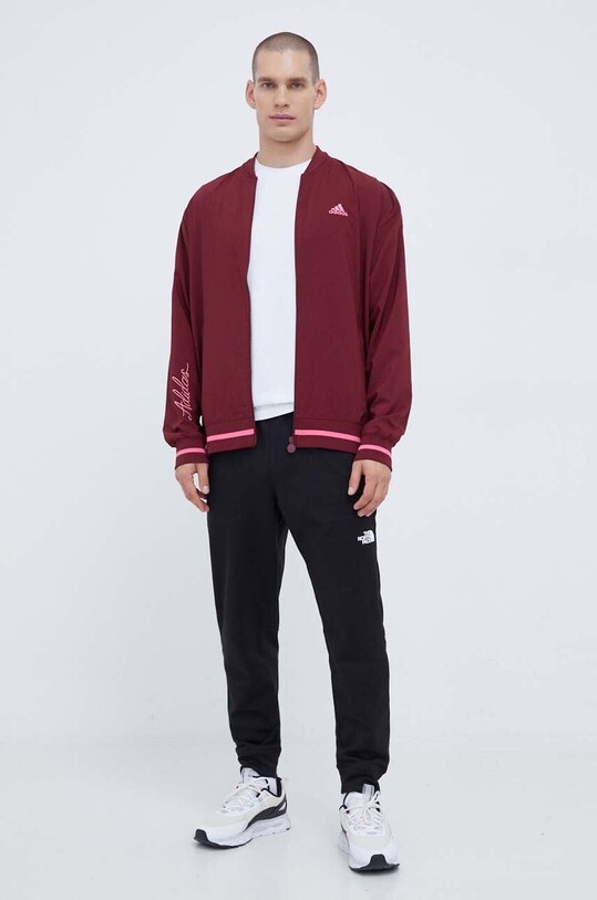 Куртка-бомбер adidas HY1286 бордо AW23