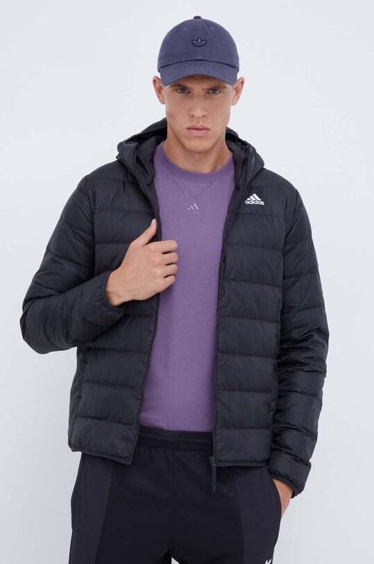 Μπουφάν με επένδυση από πούπουλα adidas Essentials άλλο μαύρο HZ5723
