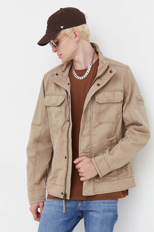 Βαμβακερό σακάκι Hollister Co. άλλο μπεζ KI332.3030.420