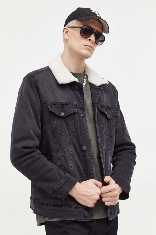 Hollister Co. kurtka jeansowa pozostałe czarny KI332.3048.900