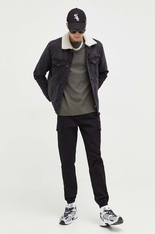 Hollister Co. kurtka jeansowa KI332.3048.900 czarny AW23