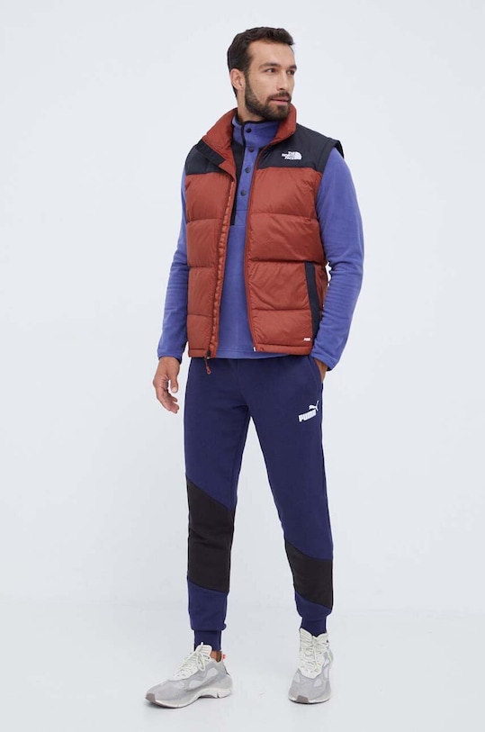 The North Face bezrękawnik puchowy NF0A4M9KWEW1 brązowy AW23
