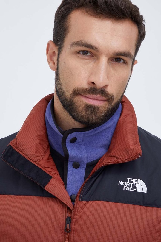 The North Face bezrękawnik puchowy brązowy NF0A4M9KWEW1