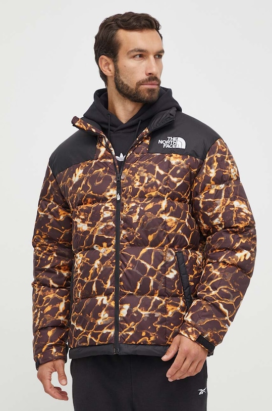 Μπουφάν με επένδυση από πούπουλα The North Face Lhotse Jacket άλλο καφέ NF0A3Y23OS31