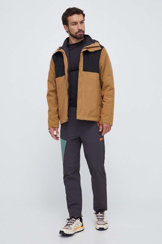 Odzież The North Face kurtka outdoorowa Carto Triclimate NF0A5IWIYW21 brązowy