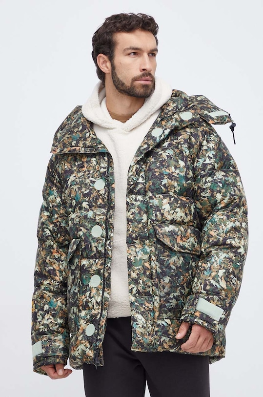 The North Face geaca de puf cu captuseala verde NF0A831ROPH1