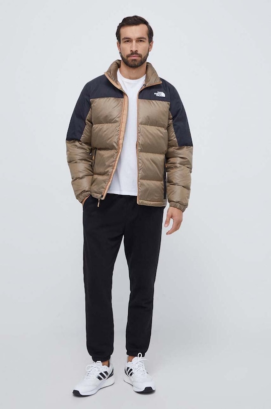 The North Face geaca de puf cu captuseala maro NF0A7ZFRKOM1