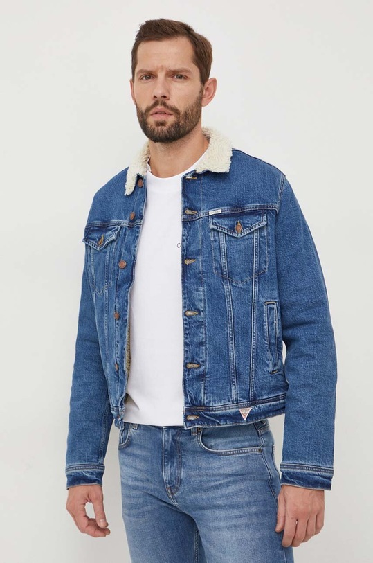 Guess kurtka jeansowa niebieski M3BN06.D4Z83
