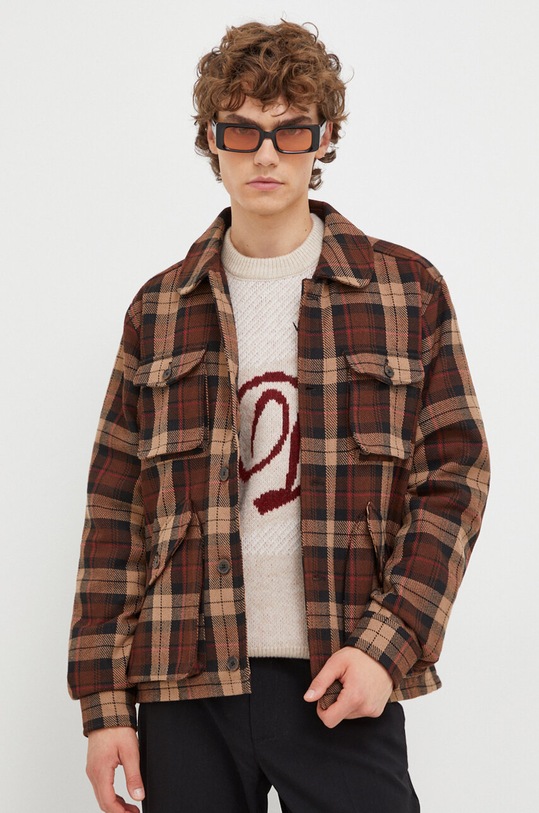 Les Deux kurtka nieocieplane brązowy LDM610108