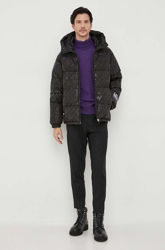 Just Cavalli kurtka puchowa 75OAUD16.CQD77 czarny AW23