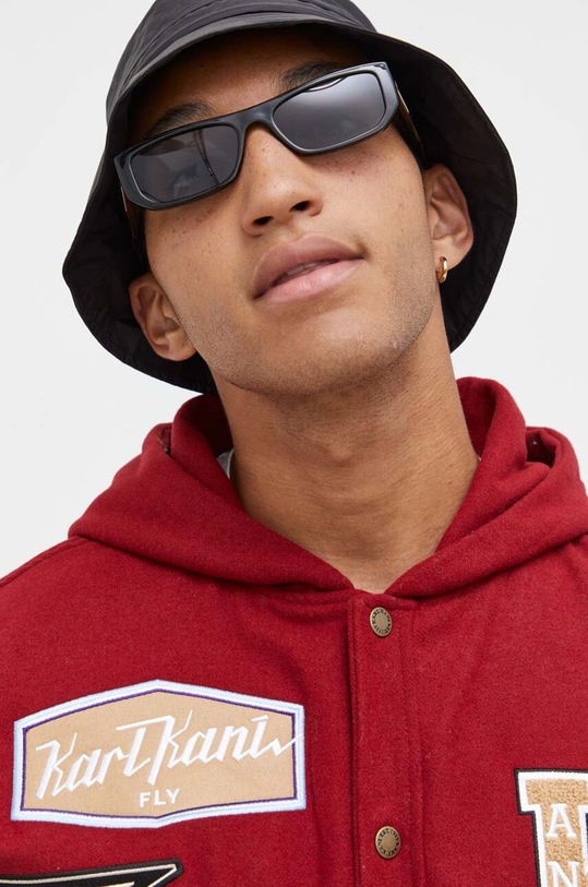 Karl Kani jacheta bomber din amestec de lana rosu 6075237