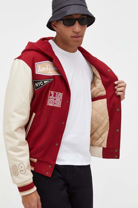 Karl Kani jacheta bomber din amestec de lana 6075237
