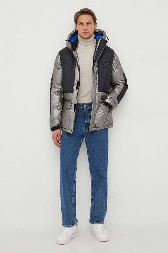 La Martina kurtka puchowa WMO013 srebrny AW23