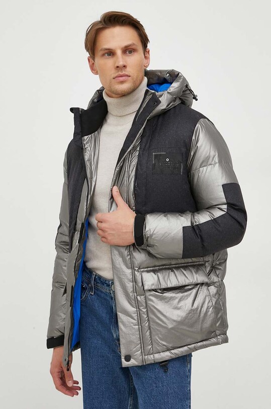 La Martina kurtka puchowa srebrny WMO013