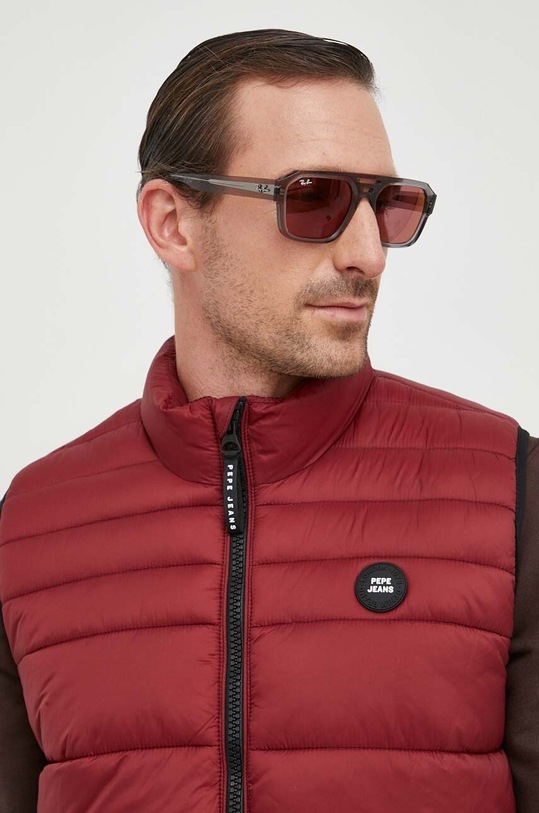 Pepe Jeans bezrękawnik Balle bez kaptura bordowy PM402862.299