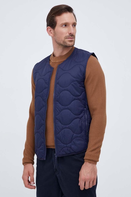 United Colors of Benetton bezrękawnik bez kaptura granatowy 2BA2UJ004.016