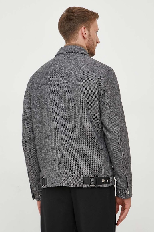 Ρούχα Μπουφάν από μίγμα μαλλιού Sisley 28JQSN02C.901 γκρί