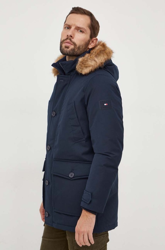 Páperová bunda Tommy Hilfiger tmavomodrá MW0MW32778