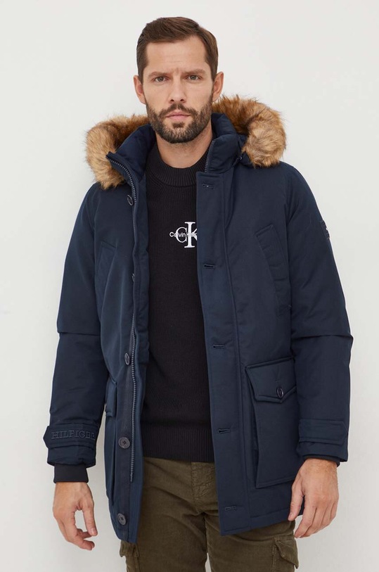 Páperová bunda Tommy Hilfiger MW0MW32778 tmavomodrá