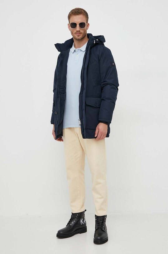 Páperová bunda Tommy Hilfiger MW0MW32779 tmavomodrá AW23