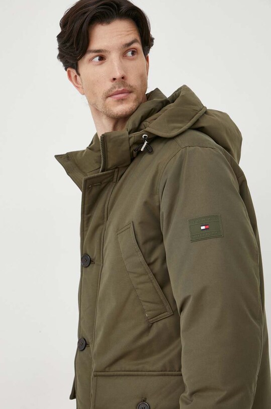 Páperová bunda Tommy Hilfiger zelená MW0MW32779