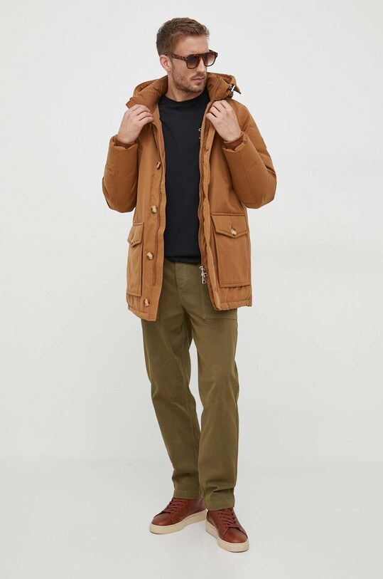 Пухено яке Tommy Hilfiger MW0MW32779 кафяв AW23