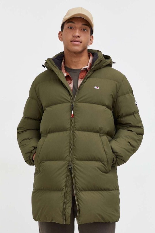 Tommy Jeans geaca de puf verde DM0DM15117