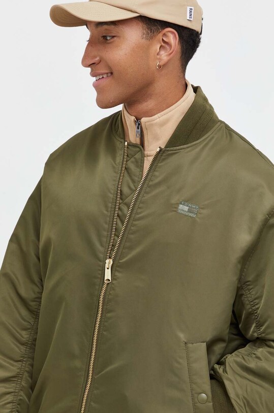 Куртка-бомбер Tommy Jeans с подкладкой зелёный DM0DM17660