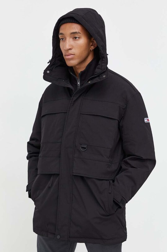 Куртка Tommy Jeans з капюшоном чорний DM0DM17227