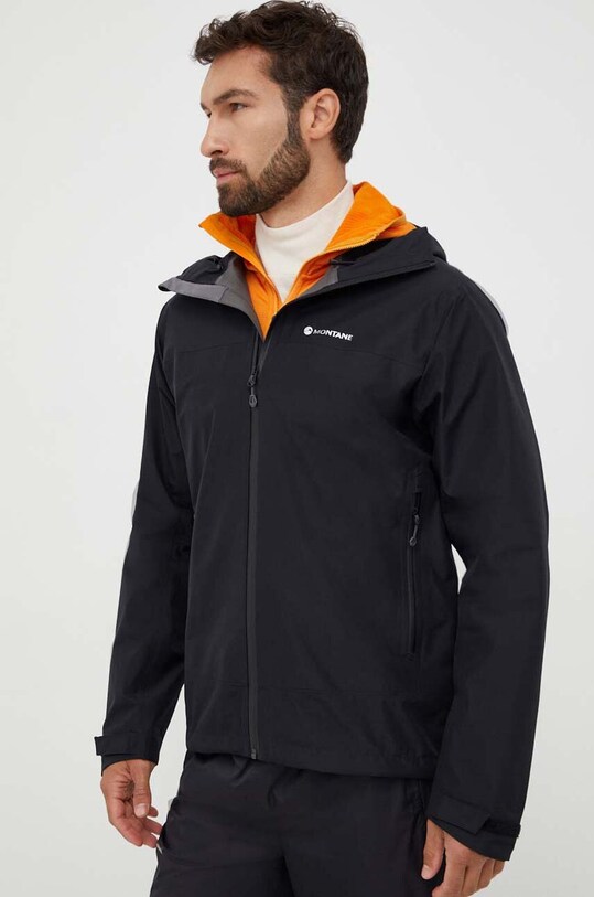 Montane geaca de ploaie Spirit cu captuseala negru MSPRJ