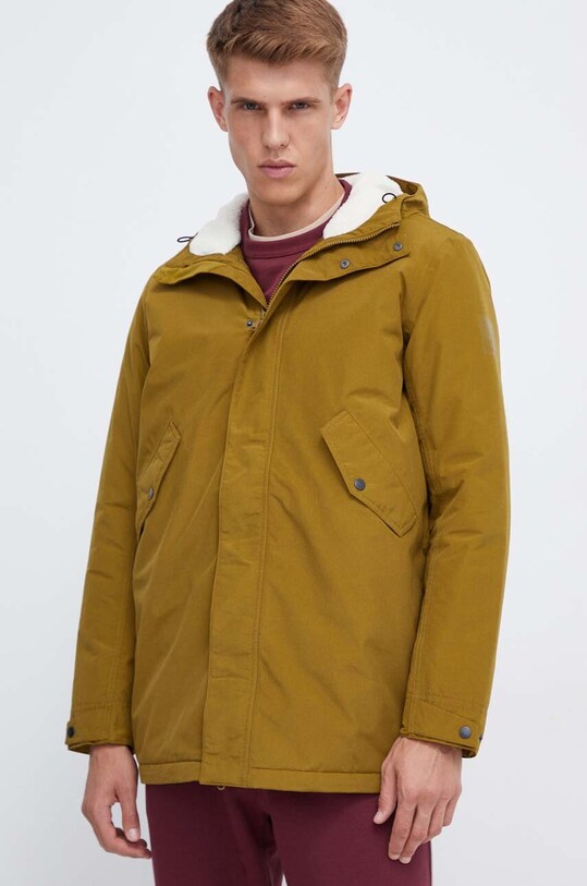 Парка Jack Wolfskin с капюшоном зелёный 1116011