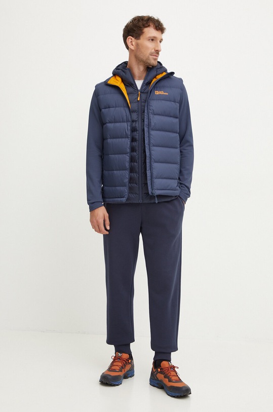 Пухен спортен елек Jack Wolfskin Ather 1207691 тъмносин AW24