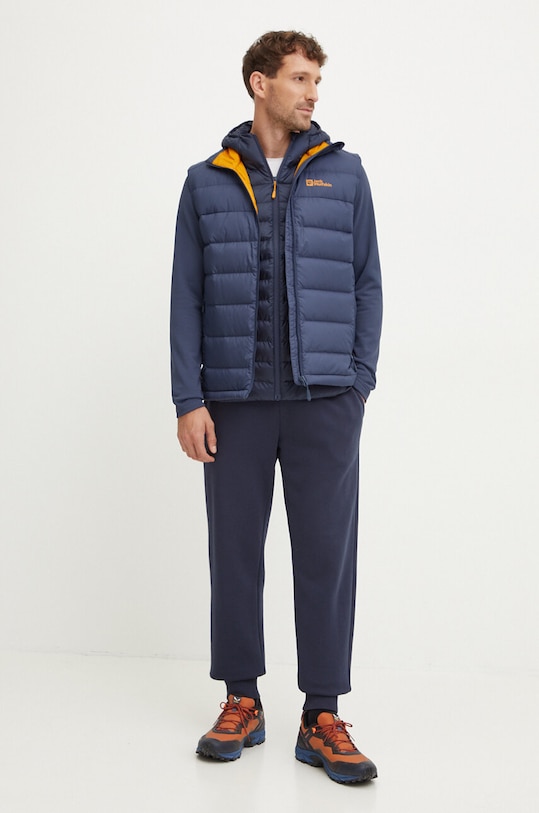 Пухен спортен елек Jack Wolfskin Ather 1207691 тъмносин AW25