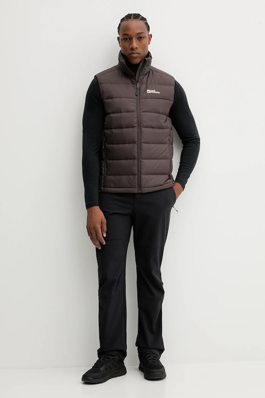 Jack Wolfskin bezrękawnik sportowy puchowy Ather 1207691 brązowy AW25