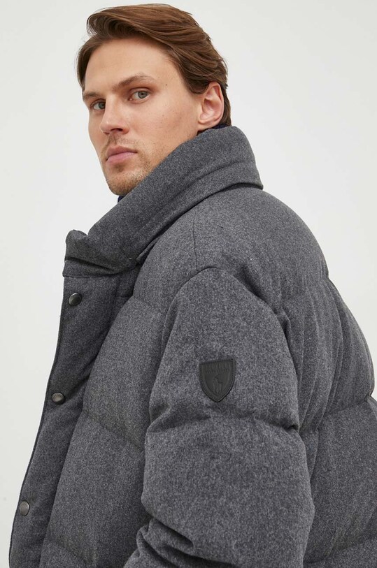 Вовняна пухова куртка Polo Ralph Lauren сірий 710910896