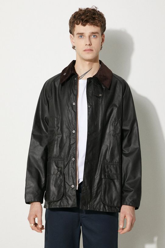 Barbour kurtka Bedale Wax Jacket bez kaptura zielony MWX0018