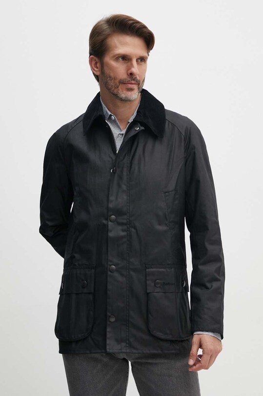 Barbour kurtka Ashby Wax Jacket czarny MWX0339